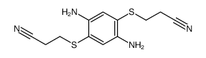 3-[2,5-diamino-4-(2-cyanoethylsulfanyl)phenyl]sulfanylpropanenitrile结构式