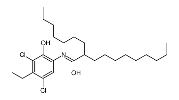 N-(3,5-dichloro-4-ethyl-2-hydroxyphenyl)-2-heptylundecanamide结构式