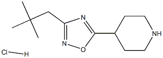 4-[3-(2,2-Dimethylpropyl)-1,2,4-oxadiazol-5-yl]piperidine hydrochloride结构式