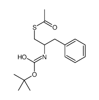 S-[2-({[(2-Methyl-2-propanyl)oxy]carbonyl}amino)-3-phenylpropyl] ethanethioate结构式
