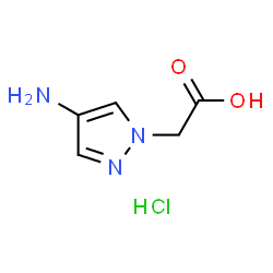 2-(4-Amino-1H-pyrazol-1-yl)acetic acid hydrochloride Structure