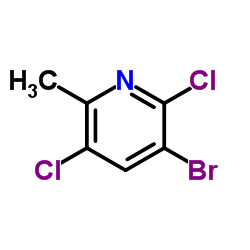 3-Bromo-2,5-dichloro-6-methylpyridine结构式