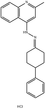 2-甲基-4-(2-(4-苯基环己基)肼基)喹啉盐酸盐结构式