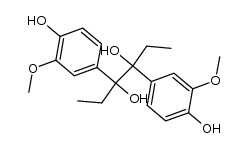 3,4-bis-(4-hydroxy-3-methoxy-phenyl)-hexane-3,4-diol结构式