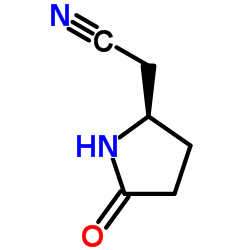 [(2R)-5-Oxo-2-pyrrolidinyl]acetonitrile结构式