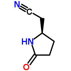 [(2R)-5-Oxo-2-pyrrolidinyl]acetonitrile structure