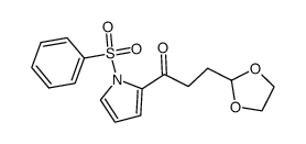 3-(1,3-dioxolan-2-yl)-1-(phenylsulfonyl-2-pyrrolyl)-1-propanone结构式