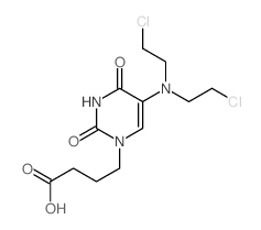 1(2H)-Pyrimidinebutanoicacid, 5-[bis(2-chloroethyl)amino]-3,4-dihydro-2,4-dioxo- Structure