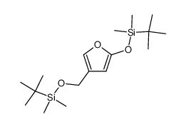 2-((tert-butyl)dimethylsiloxy)-4-(((tert-butyl)dimethylsiloxy)methyl)furan结构式