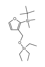 tert-butyldimethyl(3-(((triethylsilyl)oxy)methyl)furan-2-yl)silane结构式