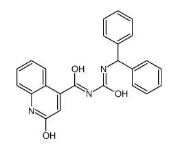 N-(benzhydrylcarbamoyl)-2-oxo-1H-quinoline-4-carboxamide结构式