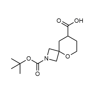 2-[(叔丁氧基)羰基]-5-氧杂-2-氮杂螺[3.5]壬烷-8-羧酸结构式
