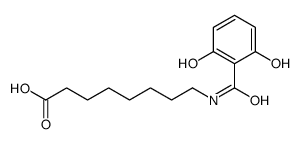 8-[(2,6-dihydroxybenzoyl)amino]octanoic acid结构式