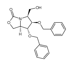 3,4-di-O-benzyl-2,5-[(6-oxycarbonyl)imino]-2,5-dideoxy-D-glucitol Structure