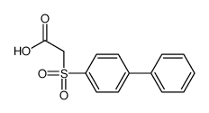 2-(4-phenylphenyl)sulfonylacetic acid Structure