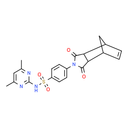 N-(4,6-dimethylpyrimidin-2-yl)-4-(1,3-dioxo-1,3,3a,4,7,7a-hexahydro-2H-4,7-methanoisoindol-2-yl)benzenesulfonamide结构式