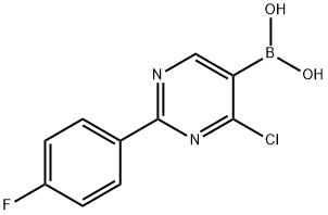 4-Chloro-2-(4-fluorophenyl)pyrimidine-5-boronic acid结构式