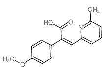 Benzeneacetic acid,4-methoxy-a-[(6-methyl-2-pyridinyl)methylene]- structure
