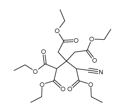 triethyl 3-cyano-2,2-bis(2-ethoxy-2-oxoethyl)propane-1,1,3-tricarboxylate结构式