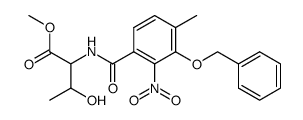 2-(3-benzyloxy-4-methyl-2-nitro-benzoyl)-DL-threonine methyl ester结构式
