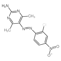 2-Pyrimidinamine,5-[2-(2-chloro-4-nitrophenyl)diazenyl]-4,6-dimethyl-结构式
