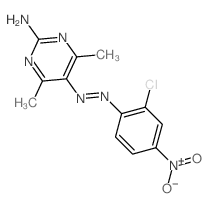 2-Pyrimidinamine,5-[2-(2-chloro-4-nitrophenyl)diazenyl]-4,6-dimethyl- structure