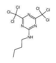 (4,6-bis-trichloromethyl-[1,3,5]triazin-2-yl)-butyl-amine Structure