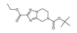 [1,2,4]TRIAZOLO[1,5-A]PYRAZINE-2,7(8H)-DICARBOXYLIC ACID, 5,6-DIHYDRO-, 7-(1,1-DIMETHYLETHYL) 2-ETHYL ESTER结构式