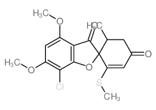 Spiro[benzofuran-2(3H),1'-[2]cyclohexene]-3,4'-dione,7-chloro-4,6-dimethoxy-6'-methyl-2'-(methylthio)-结构式