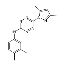 6-(3,5-dimethyl-1H-pyrazol-1-yl)-N-(3,4-dimethylphenyl)-1,2,4,5-tetrazin-3-amine Structure