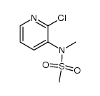 N-(2-chloro-3-pyridyl)-N-methylmethanesulfonamide结构式