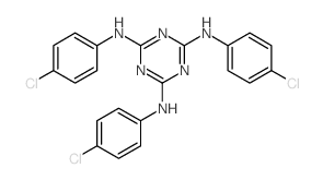 N2,N4,N6-tris(4-chlorophenyl)-1,3,5-triazine-2,4,6-triamine结构式