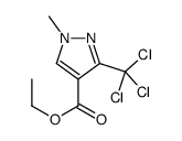 ethyl 1-methyl-3-(trichloromethyl)pyrazole-4-carboxylate Structure