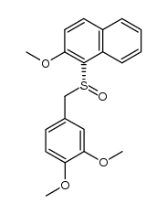 (+)-(R)-3',4'-dimethoxybenzyl 2-methoxy-1-naphthyl sulfoxide Structure
