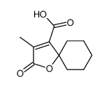 3-Methyl-2-oxo-1-oxaspiro[4.5]dec-3-ene-4-carboxylic acid Structure