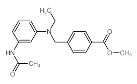 methyl 4-[[(3-acetamidophenyl)-ethyl-amino]methyl]benzoate结构式