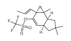 (1aS,3aR,6aS,6bR)-5,5,6b-trimethyl-1a-[(1E)-propenyl]-1,1a,3a,4,5,6,6a,6b-octahydrocyclopropa[e]inden-2(1H)-yl trifluoromethanesulfonate结构式