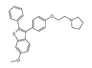 1-[2-[4-(6-methoxy-2-phenyl-1-benzothiophen-3-yl)phenoxy]ethyl]pyrrolidine Structure