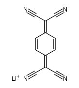 Lithium-[2,2'-(2,5-cyclohexadien-1,4-diyliden)bis[propandinitril]-Anion]结构式