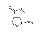 2-Cyclopentene-1-carboxylicacid,4-amino-,methylester,(1R,4S)-(9CI) structure