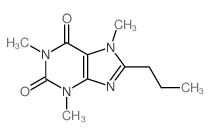 1,3,7-trimethyl-8-propyl-purine-2,6-dione structure