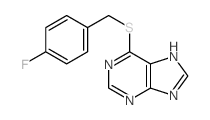 6-((p-Fluorobenzyl)thio)purine Structure