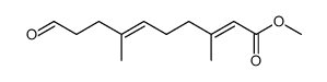 methyl 3,7-dimethyl-10-oxo-2E,6E-decadienoate结构式