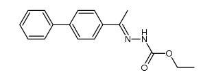 N-ethoxycarbonyl-(4-phenyl-acetophenone)hydrazone结构式
