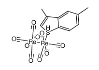 Re2(CO)9(η1-(S)-3,5-dimethylbenzothiophene) Structure