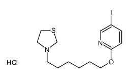 3-[6-(5-iodopyridin-2-yl)oxyhexyl]-1,3-thiazolidine,hydrochloride Structure