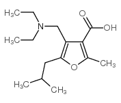 4-(diethylaminomethyl)-2-methyl-5-(2-methylpropyl)furan-3-carboxylic acid Structure