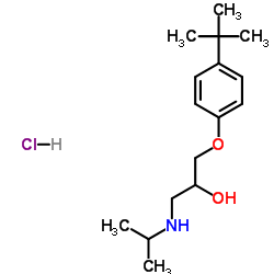 1-(4-tert-Butylphenoxy)-3-(isopropylamino)propan-2-ol hydrochloride (1:1)结构式