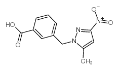 3-[(5-methyl-3-nitropyrazol-1-yl)methyl]benzoic acid结构式