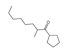 1-cyclopentyl-2-methyloctan-1-one Structure